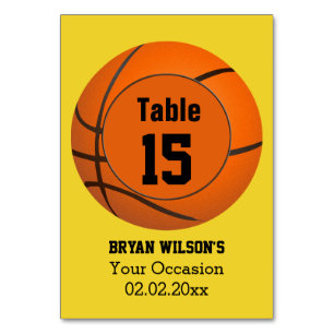 Numeração De Mesa Números de tabela personalizados do tema de basque