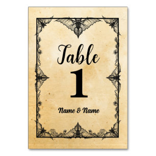 Numeração De Mesa Números de tabela Placas de Dia das Bruxas de Quad