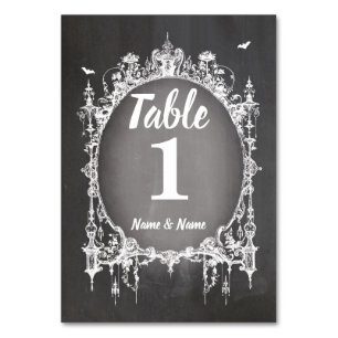 Numeração De Mesa Números de tabela Placas de Dia das Bruxas de Quad