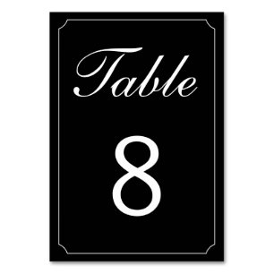 Numeração De Mesa Números de Tabela Simples de Borda Dupla