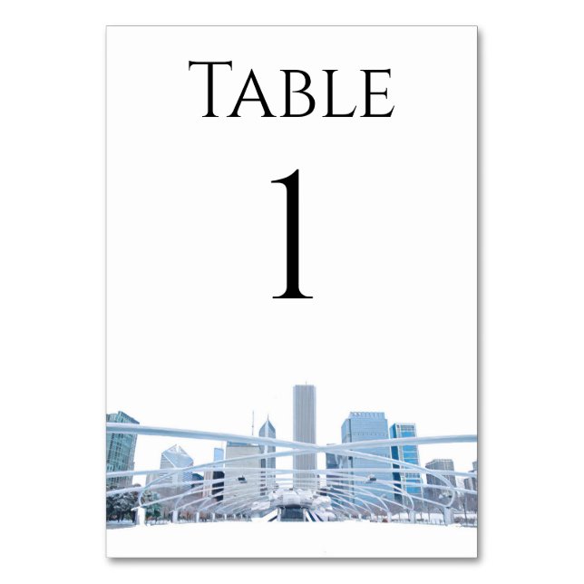 Numeração De Mesa Números de Tabela Skyline Chicago (Frente)