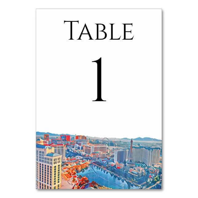 Numeração De Mesa Números de Tabela Skyline em Las Vegas (Frente)