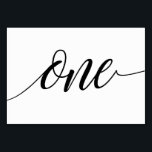 Numeração De Mesa Números de Tabela - Tipografia Luxe (Preta) 1<br><div class="desc">Tabela Número 1: Esta placa de número da tabela paisagem da caligrafia elegante luxuosa está definida em preto, mas você pode alterá-la para qualquer cor que quiser alterando a cor de fundo. **HOW TO CHANGE THE DESIGN COLOR (The word "RSVP")** 1) Clique no botão "Personalizar". 2) Clique no link "ClICK...</div>