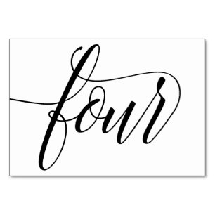 Numeração De Mesa Números de Tabela - Tipografia Luxe (Preto) 4