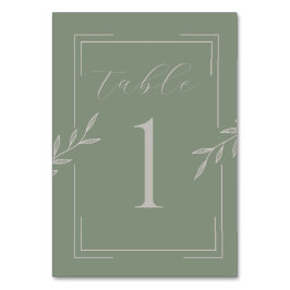 Numeração De Mesa Números de Tabelas Boho Wedding Sage Green