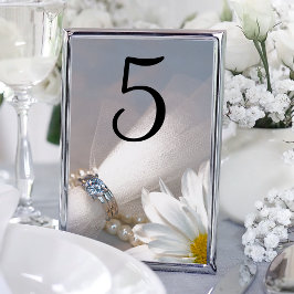Numeração De Mesa Números de Tabelas de Casamento da Margarida Branc