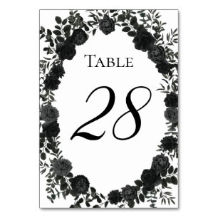 Numeração De Mesa Números de Tabelas de Casamento Gótico-Rosa Branco
