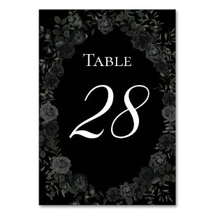 Numeração De Mesa Números de Tabelas de Casamento Gótico-Rosa Branco