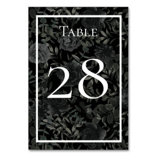 Numeração De Mesa Números de Tabelas de Casamento Gótico-Rosa Branco