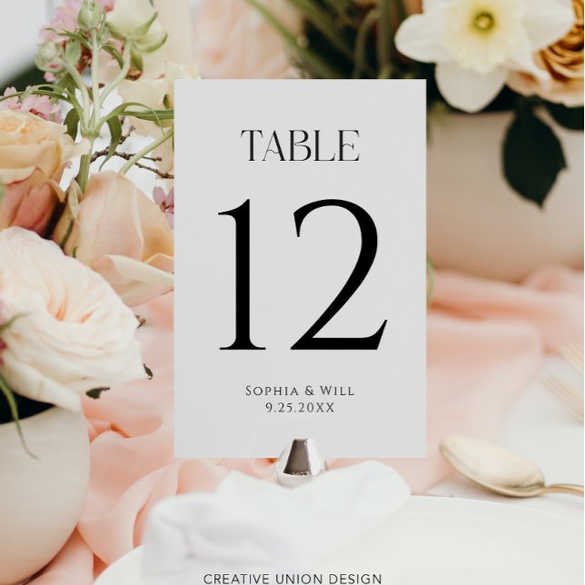 Numeração De Mesa Números de Tabelas de Casamento Whimsy Moderno (Criador carregado)