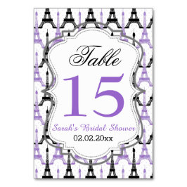 Numeração De Mesa Números de tabelas personalizadas da torre Eiffel 