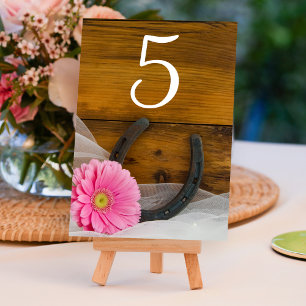 Numeração De Mesa Números em ferradura da mesa do casamento do paí
