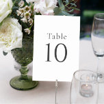 Numeração De Mesa Números Mínimos Simples de Tabelas de Casamento Br<br><div class="desc">Simples e elegante com apelo minimalista, esta bela placa de número da mesa de casamento em branco com texto preto tem um visual moderno limpo. Não importa a cor que você usa para suas flores para casamentos, damas de honra ou roupa de padrinho de casamento, a simplicidade dos números de...</div>