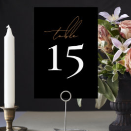 Numeração De Mesa Números Simples de Tabelas de Casamento Preto e Br