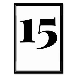 Numeração De Mesa Numor da Mesa Mínima da Tipografia Branca a Negra 