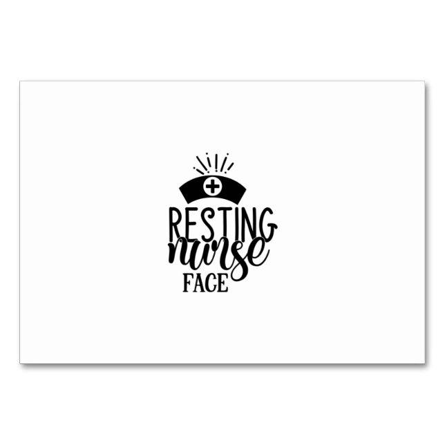 Numeração De Mesa Nurse Gift Resting Nurse Face (Frente)