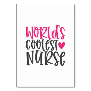 Numeração De Mesa Nurse Gift World's Coolest Nurse