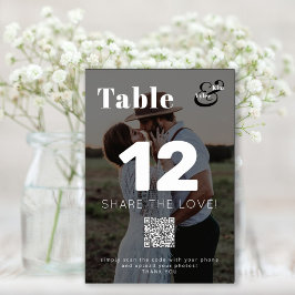 Numeração De Mesa O CÓDIGO QR compartilha o amor do casamento de fot