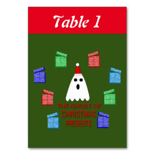 Numeração De Mesa O Fantasma do Natal Apresenta Personalidade Engraç