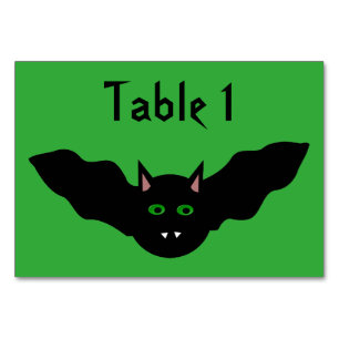 Numeração De Mesa O gato do vampiro enfrentou o costume Tablecards