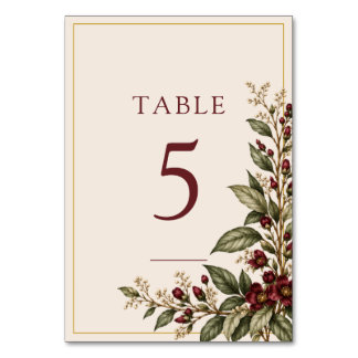 Numeração De Mesa O Jardim de Vinho