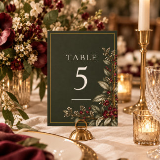 Numeração De Mesa O Jardim de Vinho
