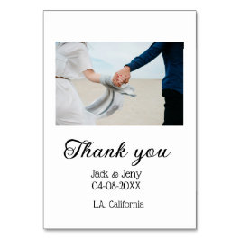 Numeração De Mesa Obrigado casal de casamento simples moderno nome m