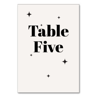 Numeração De Mesa OLIVIA Moderna Ivory Celestial Café da Manhã