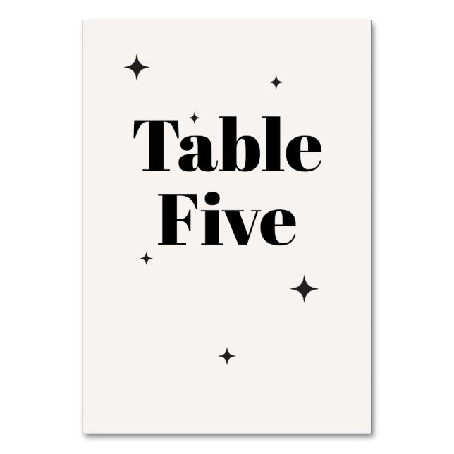 Numeração De Mesa OLIVIA Moderna Ivory Celestial Café da Manhã (Frente)