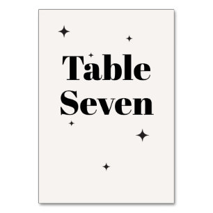 Numeração De Mesa OLIVIA Moderna Ivory Celestial Café da Manhã