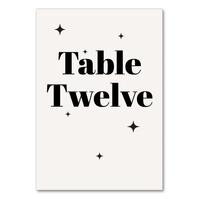 Numeração De Mesa OLIVIA Moderna Ivory Celestial Café da Manhã (Frente)