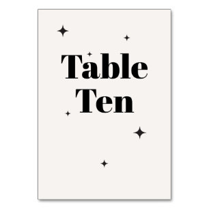 Numeração De Mesa OLIVIA Moderna Ivory Celestial Café da Manhã