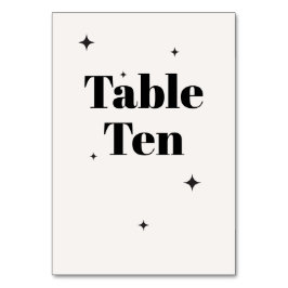 Numeração De Mesa OLIVIA Moderna Ivory Celestial Café da Manhã