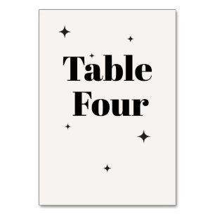 Numeração De Mesa OLIVIA Moderna Ivory Celestial Café da Manhã
