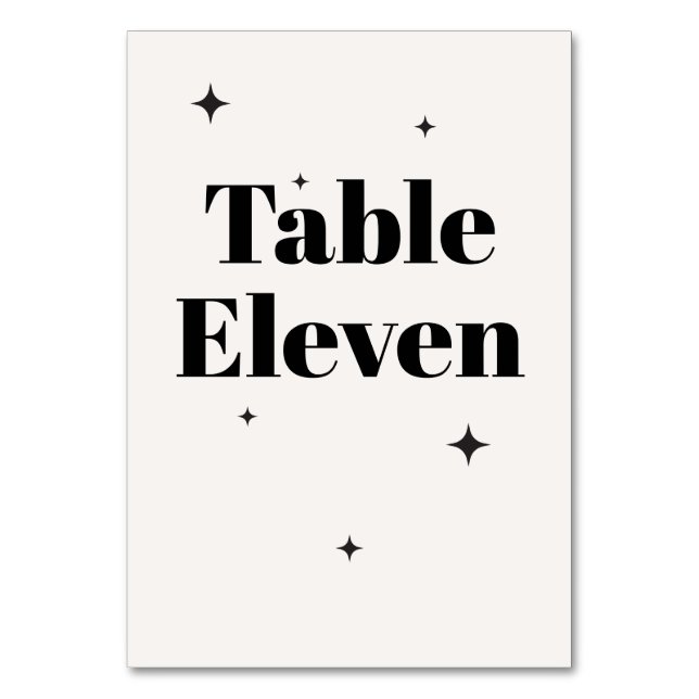 Numeração De Mesa OLIVIA Moderno Desjejum de Noiva Celestial em Marf (Frente)