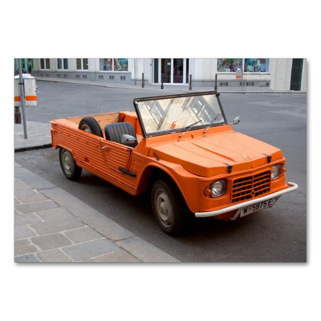 Numeração De Mesa Orange Citroen Mehari (Frente)