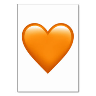 Numeração De Mesa Orange Heart - Emoji