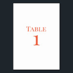 Numeração De Mesa Orange Wedding<br><div class="desc">Número da Tabela de Casamento. Laranja e Branco</div>