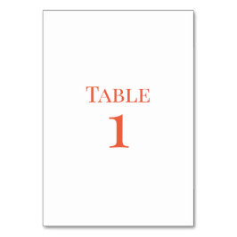 Numeração De Mesa Orange Wedding