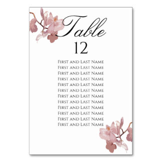 Numeração De Mesa Orquídea Rosa Escuro