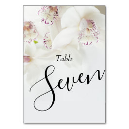 Numeração De Mesa Orquídeas Brancas e Roxas Elegantes | Casamento