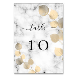 Numeração De Mesa Ouro de eucalipto casado elegante