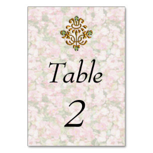 Numeração De Mesa Ouro Jeweled Floral Wedding