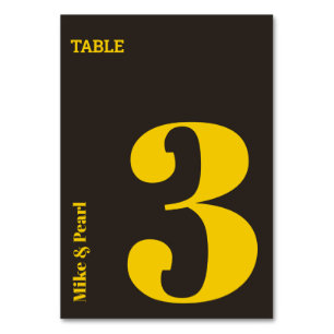 Numeração De Mesa Ouro Rico no Tema do Casamento Negro