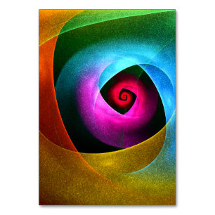 Numeração De Mesa Padrão de Abstrato de Arte Azul Cor-de-Cor-de-Cor