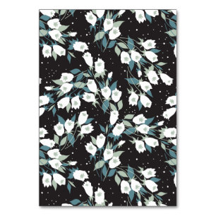 Numeração De Mesa Padrão de Flor de Tulipas Elegante - Plano de Fund