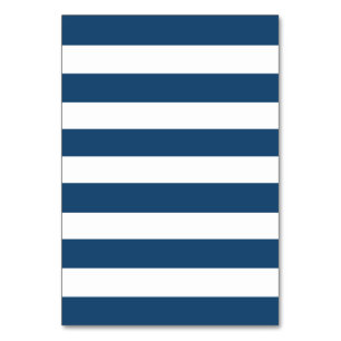 Numeração De Mesa Padrão de Stripes Brancas Azul do Marinho Moderno
