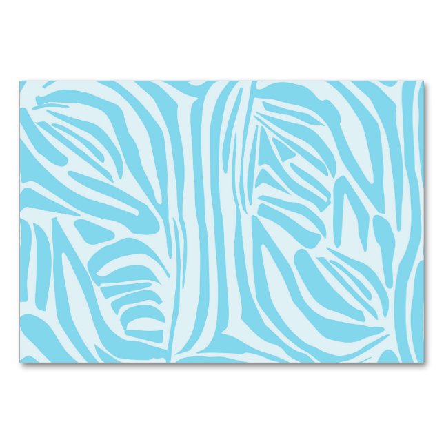 Numeração De Mesa Padrão Zebra Azul (Frente)