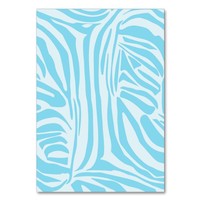 Numeração De Mesa Padrão Zebra Azul (Frente)