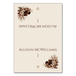 Numeração De Mesa País Elegante Moderno Ocidental - Aves De Capoeira